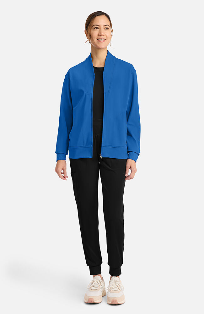 Cherokee Medical Achieve Women's 2-Pocket Shawl Collar Warm Up Scrub Jacket