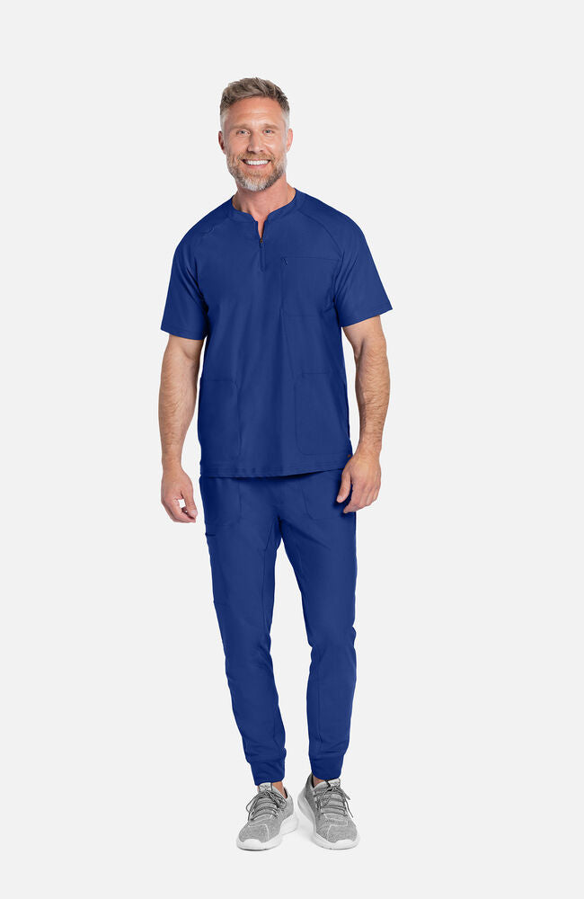 Cherokee Medical FORM Men's Quarter Zip Henley Scrub Top