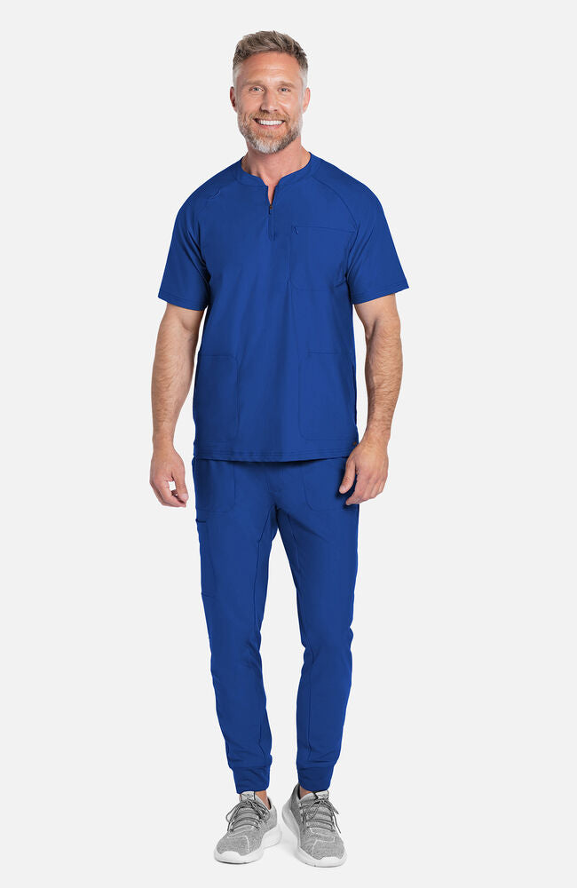Cherokee Medical FORM Men's Quarter Zip Henley Scrub Top