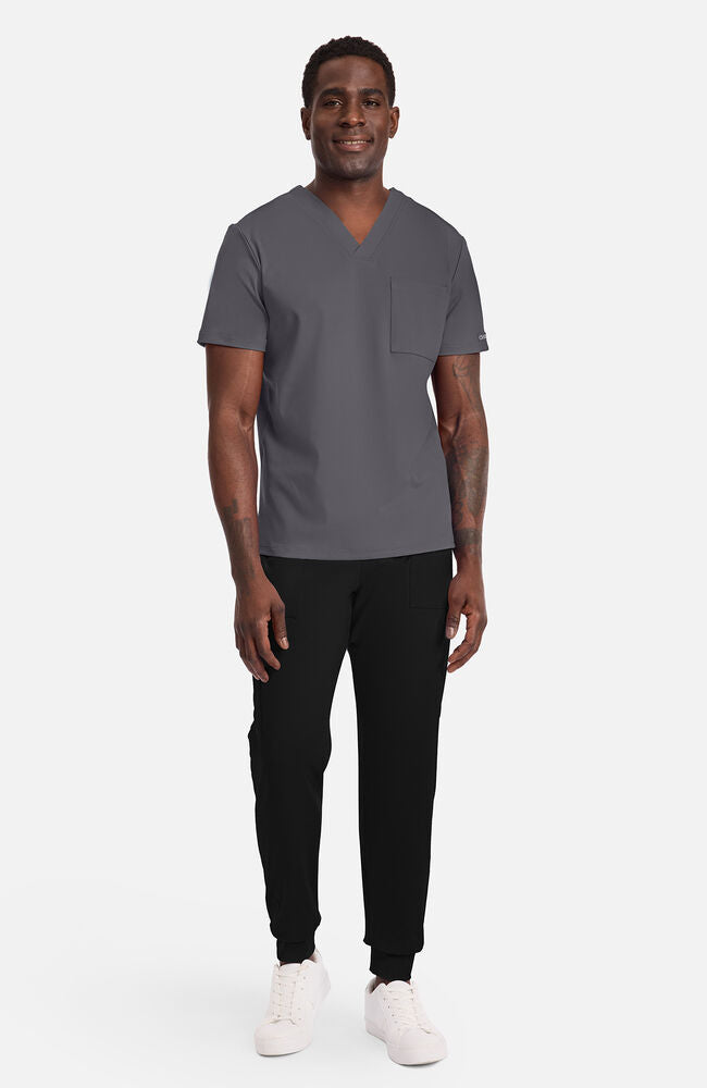 Cherokee Medical Achieve Men's 1-Pocket STRETCH V-Neck Knit Scrub Top