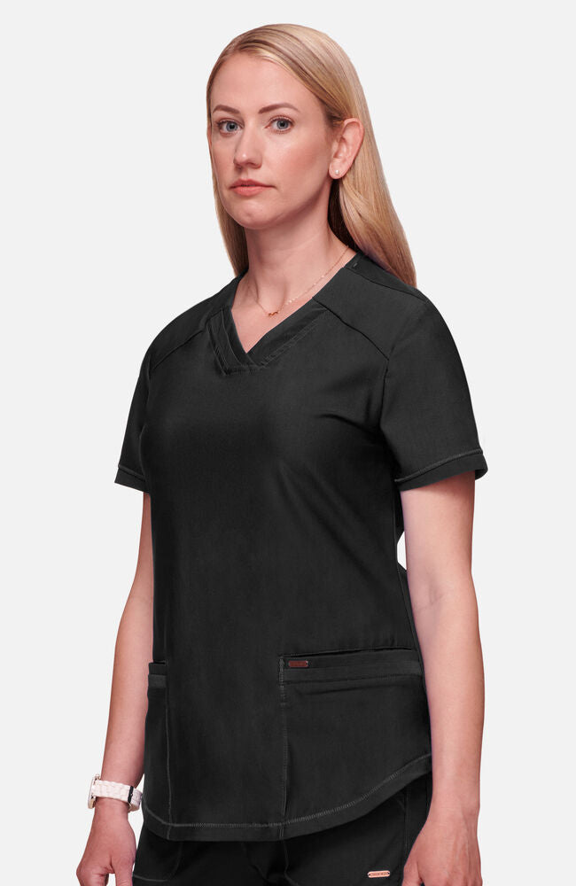 Cherokee Medical FORM Women's Curved Hemline V-Neck Scrub Top