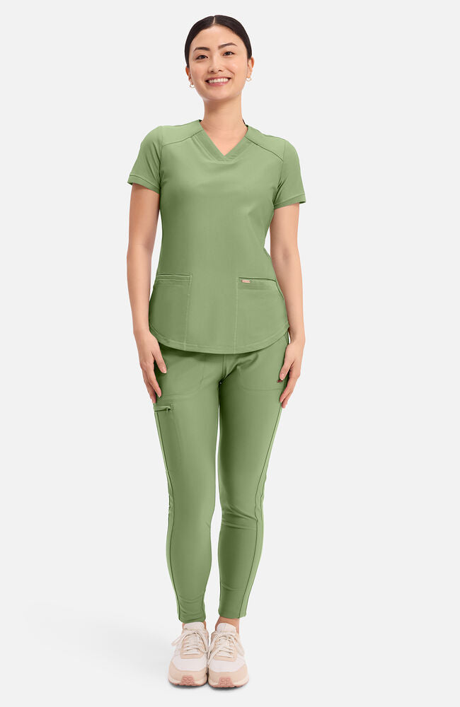 Cherokee Medical FORM Women's Curved Hemline V-Neck Scrub Top