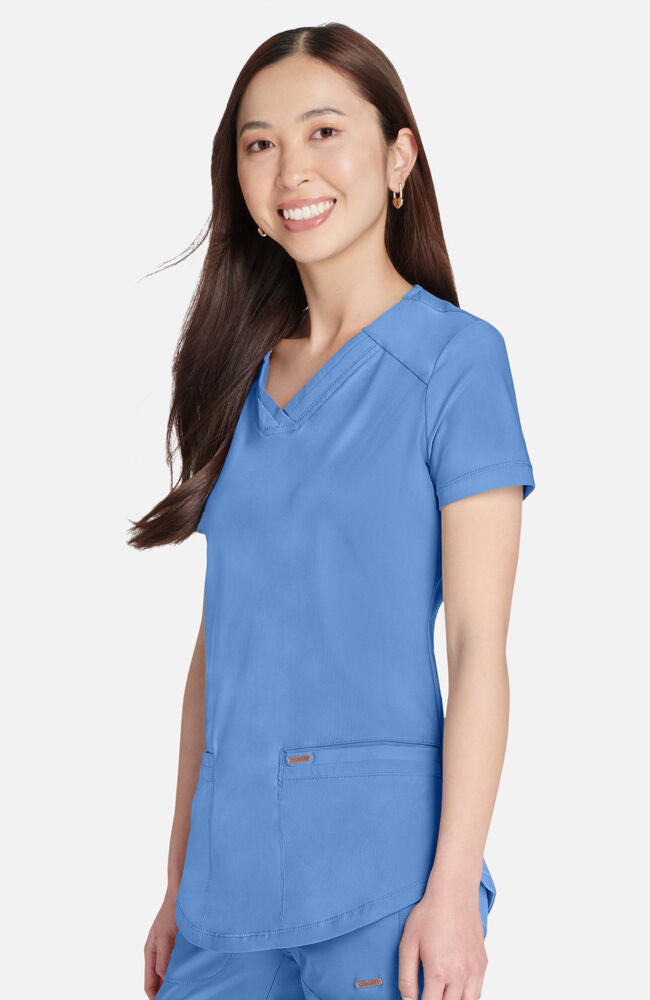 Cherokee Medical FORM Women's Curved Hemline V-Neck Scrub Top