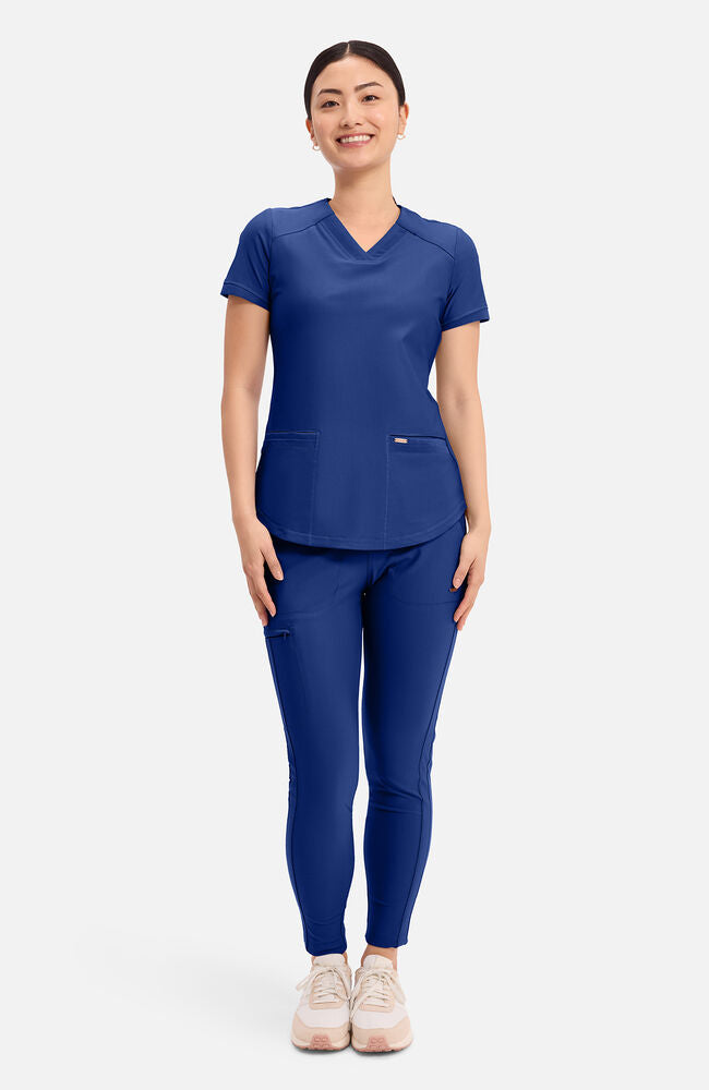 Cherokee Medical FORM Women's Curved Hemline V-Neck Scrub Top