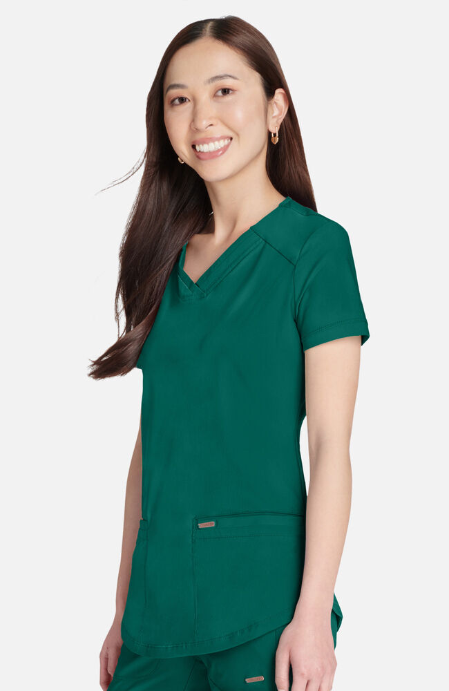 Cherokee Medical FORM Women's Curved Hemline V-Neck Scrub Top