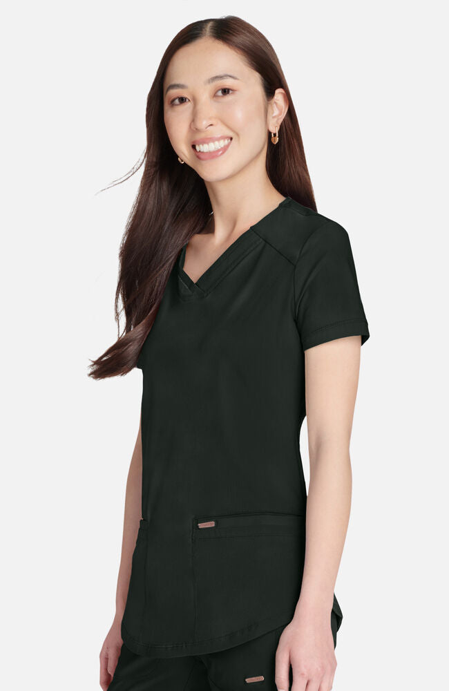 Cherokee Medical FORM Women's Curved Hemline V-Neck Scrub Top
