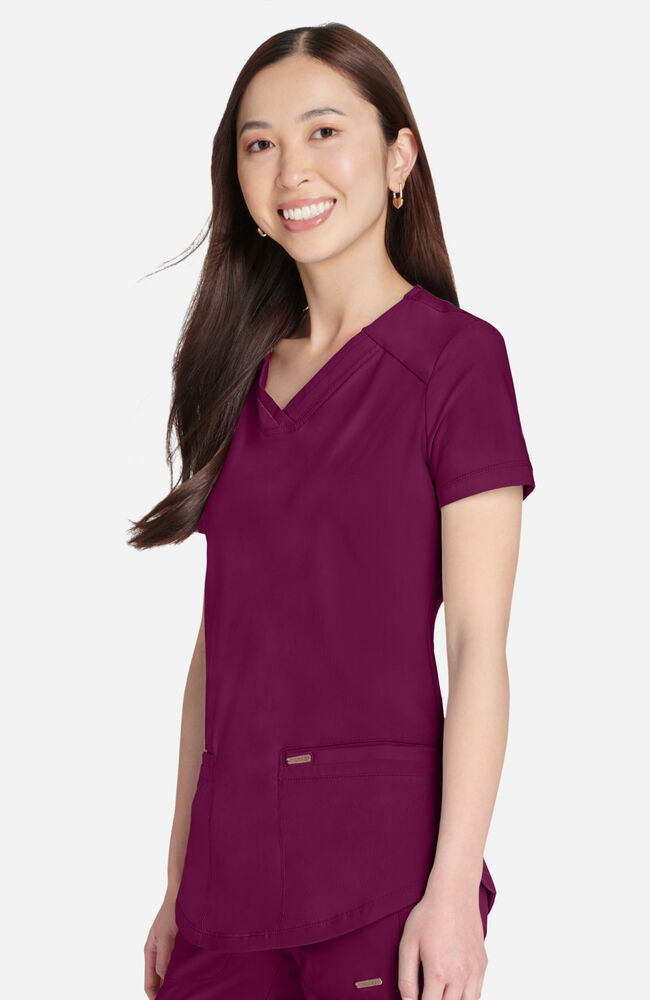 Cherokee Medical FORM Women's Curved Hemline V-Neck Scrub Top