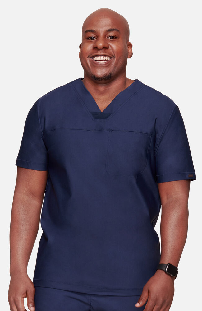 Cherokee Medical FORM Men's Mesh Panel Chest Pocket V-Neck Scrub Top