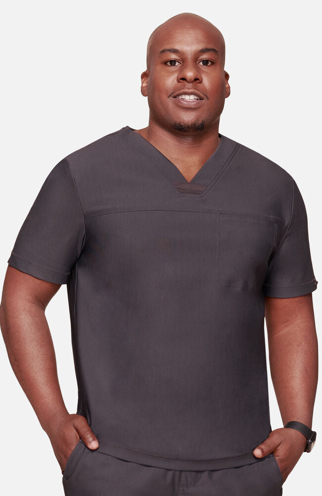 Cherokee Medical FORM Men's Mesh Panel Chest Pocket V-Neck Scrub Top