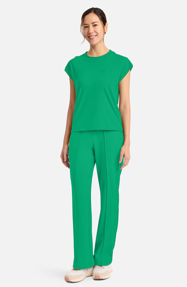 Cherokee Medical Achieve Women's 1-pocket Tuck-In Chest Pocket Crew Neck Scrub Top