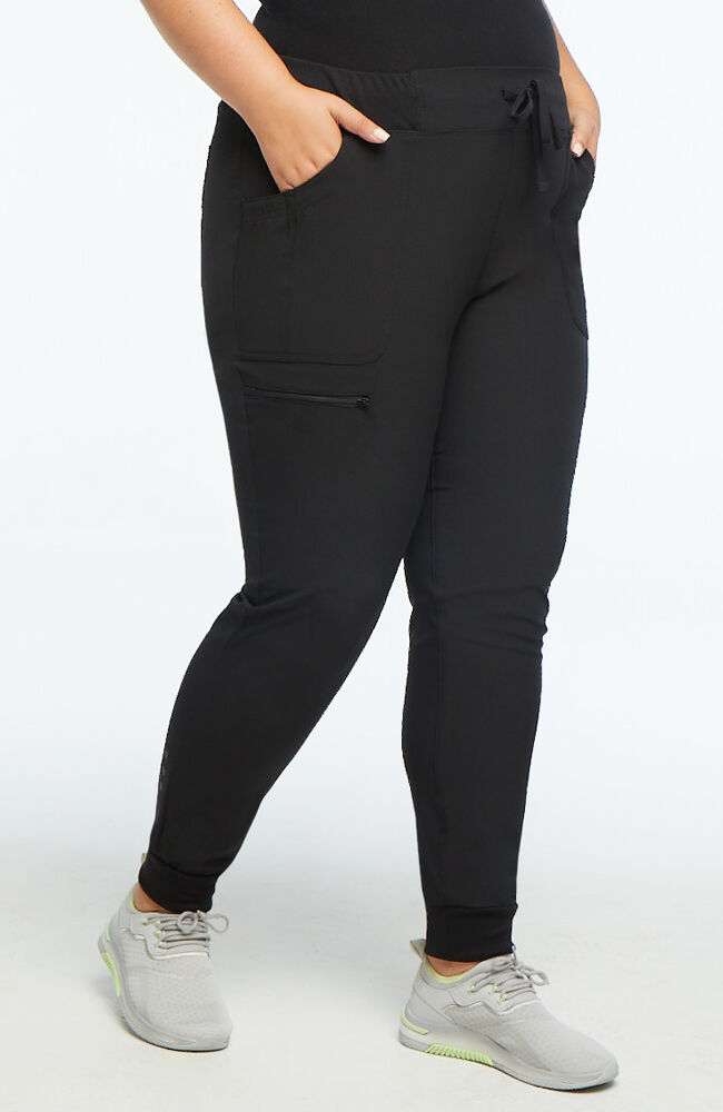 Break On Through by HeartSoul Women's Low Rise Tapered Leg Pant Drawstring Jogger - Tall