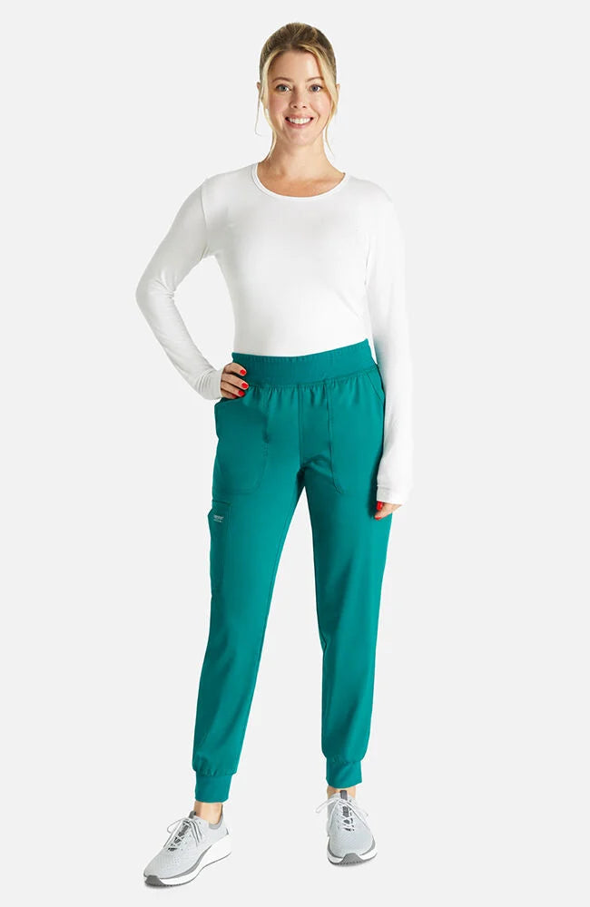 Cherokee Medical Women's Mid Rise Jogger Scrub Pant - Petite