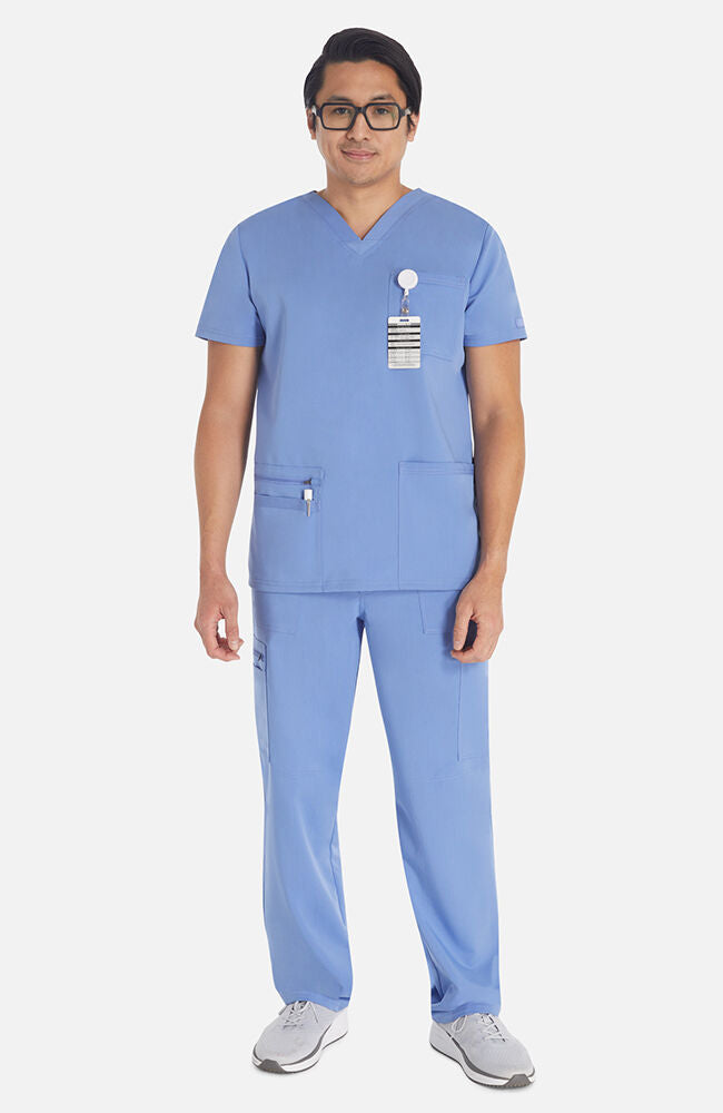 Balance by Dickies Men's Rib Panel V-Neck Scrub Top