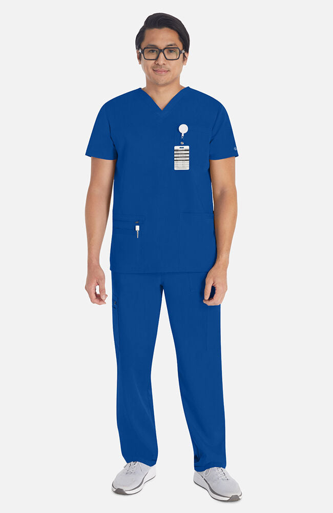 Balance by Dickies Men's Rib Panel V-Neck Scrub Top