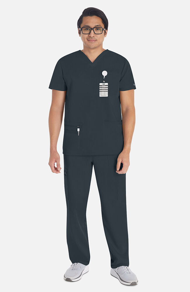 Balance by Dickies Men's Rib Panel V-Neck Scrub Top