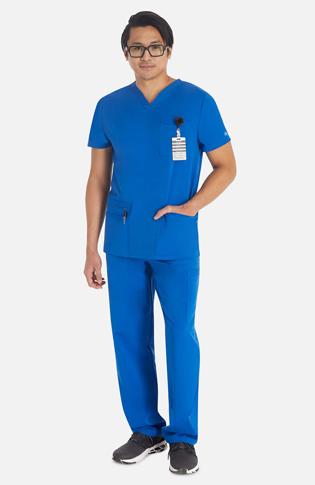Balance by Dickies Men's Rib Panel V-Neck Scrub Top
