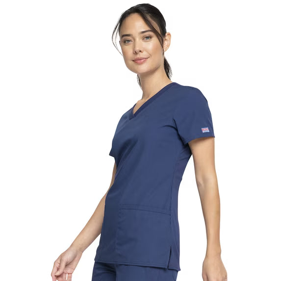 Cherokee Medical WW Originals Women's Knit V-Neck Solid Scrub Top