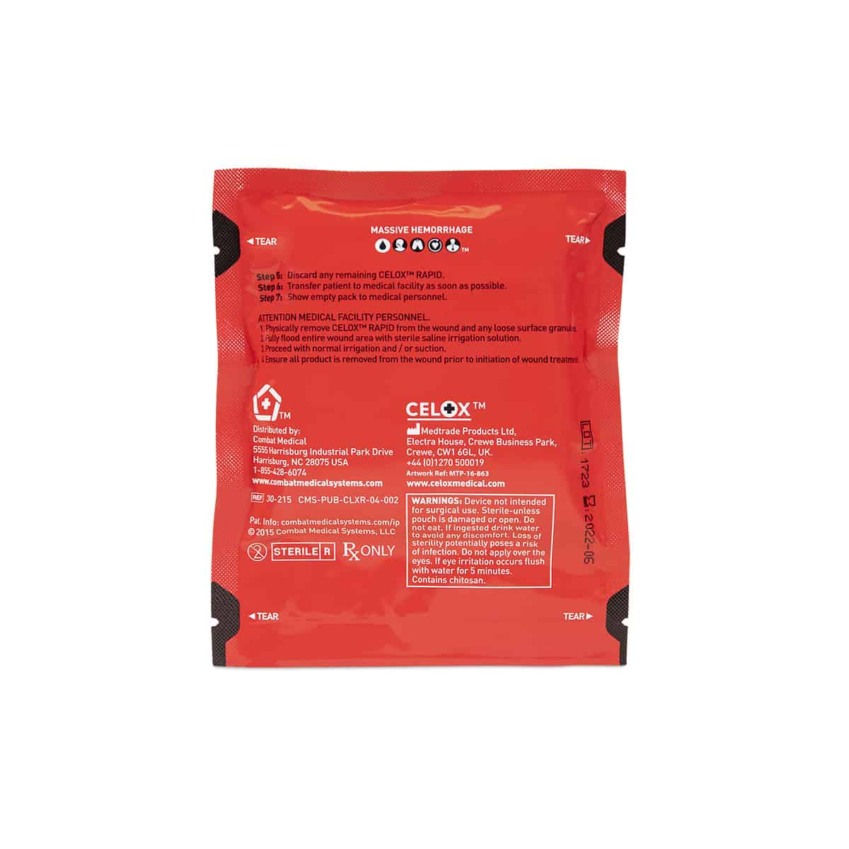 Safeguard Medical-30-215 Celox Rapid Hemostatic Gauze - 3" x 5'