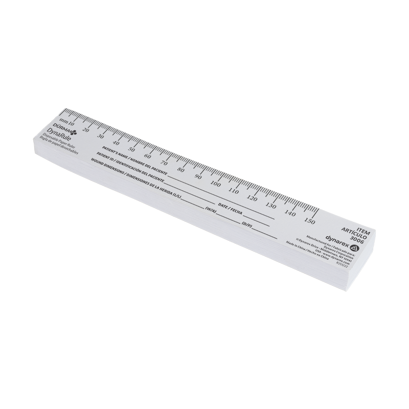 Dynarex-3006 DynaRule Disposable Paper Ruler (25 sheets/pad, 10 pads/case)