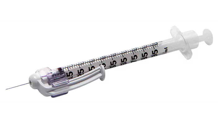 BD-305950 Tray, 1mL Allergist, 1mL, 27 G x ½" SafetyGlide™ Permanently Attached, Regular Bevel Needle, 25/tray, 40 tray/cs (36 cs/plt) (Continental US Only)