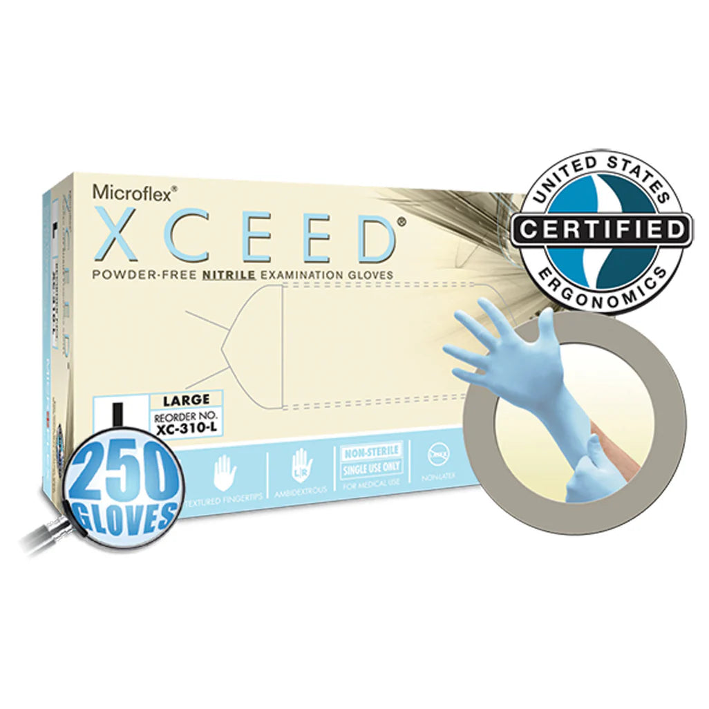 Ansell Microflex Xceed® Powder-Free Nitrile Exam Gloves