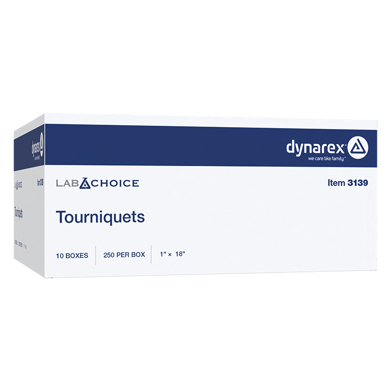 Dynarex-3139 Tourniquets - Latex Free 1" x 18", Blue (10/250/cs)