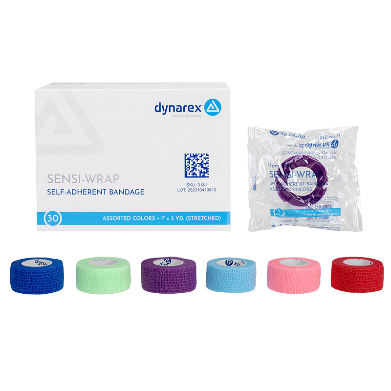Dynarex Sensi-Wrap Self-Adherent Bandage Rolls