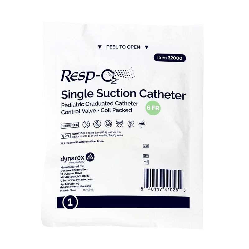 Dynarex Single Suction Catheter - Graduated w/ Control Valve