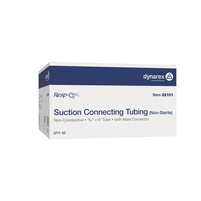 Dynarex Suction Connection Tubing w/ Male Connecting, Non-Conductive