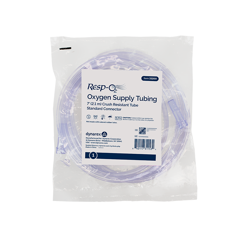 Dynarex Oxygen Supply Crush Resistant Tubing w/ Connector