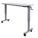 Luxor-STAND-NESTC-72 72" Adjustable Flip Top Table with Crank Handle