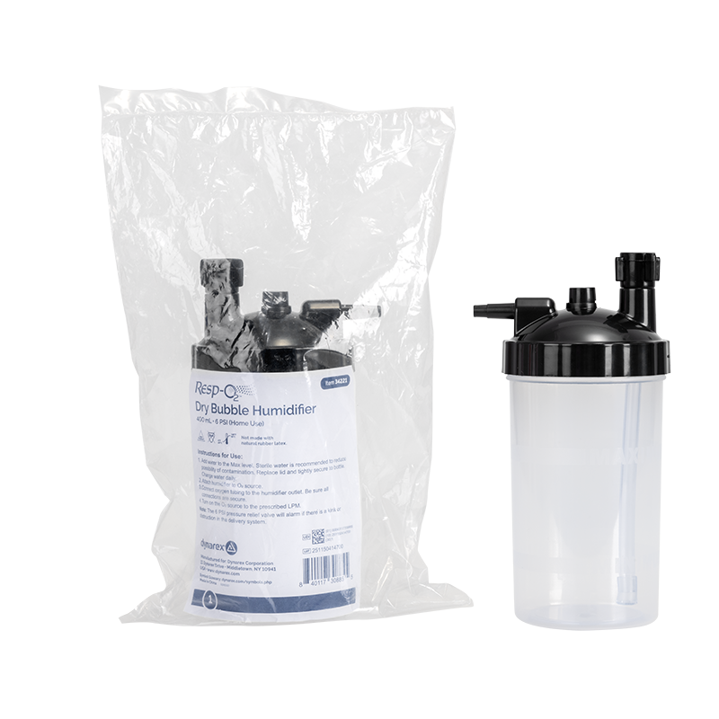 Dynarex-34221 Dry Bubble Humidifier (Home Use) 400 mL - 6PSI (50/cs)