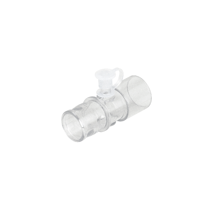Dynarex-34514 Straight Adaptor with Oxygen Stem 22 mm OD X 22 mm ID (50/CS)