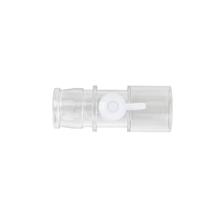 Dynarex-34514 Straight Adaptor with Oxygen Stem 22 mm OD X 22 mm ID (50/CS)