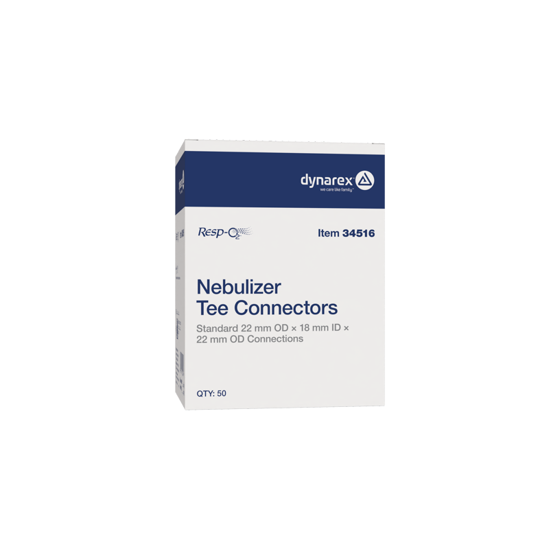 Dynarex-34516 Nebulizer Tee Connector Standard  22 mm OD x 18 mm ID x 22 mm OD (50/CS)