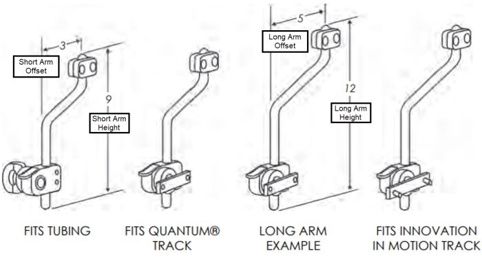 Therafin-30255-Aductor de rodilla de gran tamaño, abatible hacia abajo con brazo corto, adaptador de canal Quantum/Motion Concepts, izquierdo 