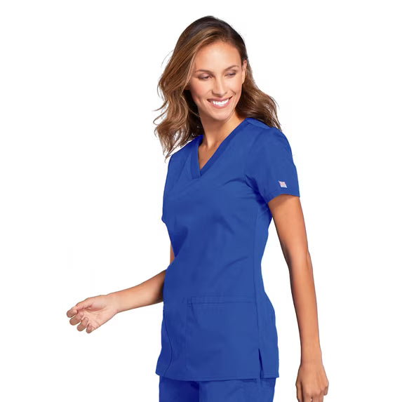Cherokee Medical WW Originals Women's Knit V-Neck Solid Scrub Top