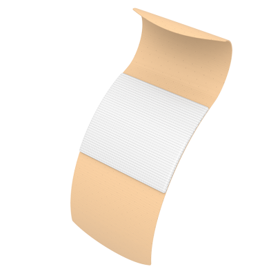 Dynarex 3602UB-16 Sheer Plastic Adhesive Bandages Sterile 1" x 3" (16), 100/16/CS