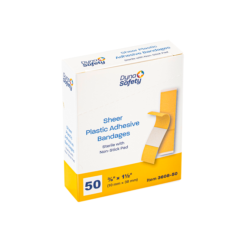 Dynarex Sheer Plastic Adhesive Bandages Sterile