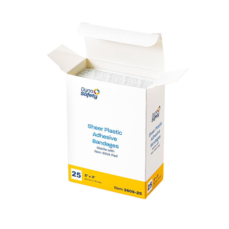 Dynarex Sheer Plastic Adhesive Bandages - Sterile Quantity - 1x CS