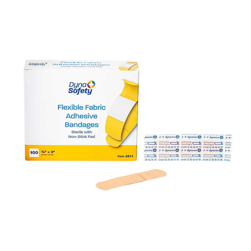 Dynarex Flexible Fabric Adhesive  Bandages - Sterile
