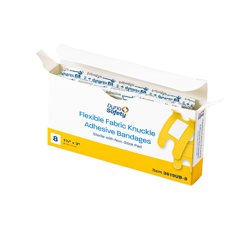 Dynarex Adhesive Fabric Bandages Sterile Knuckle Each