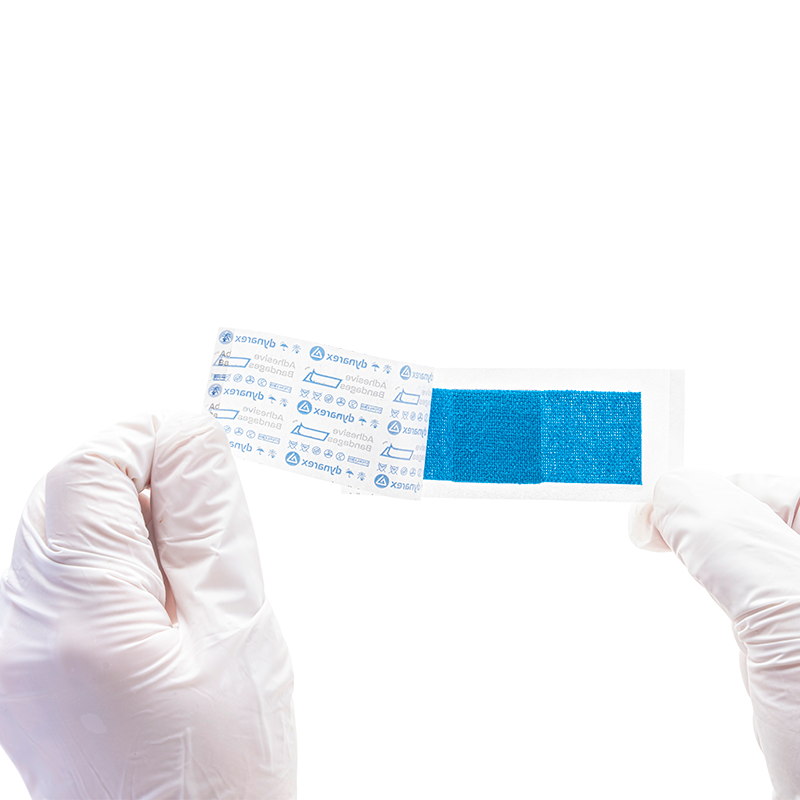 Dynarex-3760BULK Blue Metal Detectable Woven Bandage, 1"x3" (3000/cs)