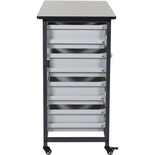 Luxor-MBS-DR-8L Double Row Mobile Bin Storage Unit (Large Bins)