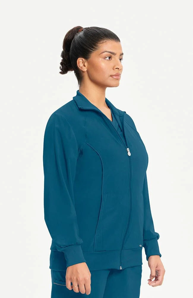 Infinity Women's Zip Front Warm Up Scrub Jacket