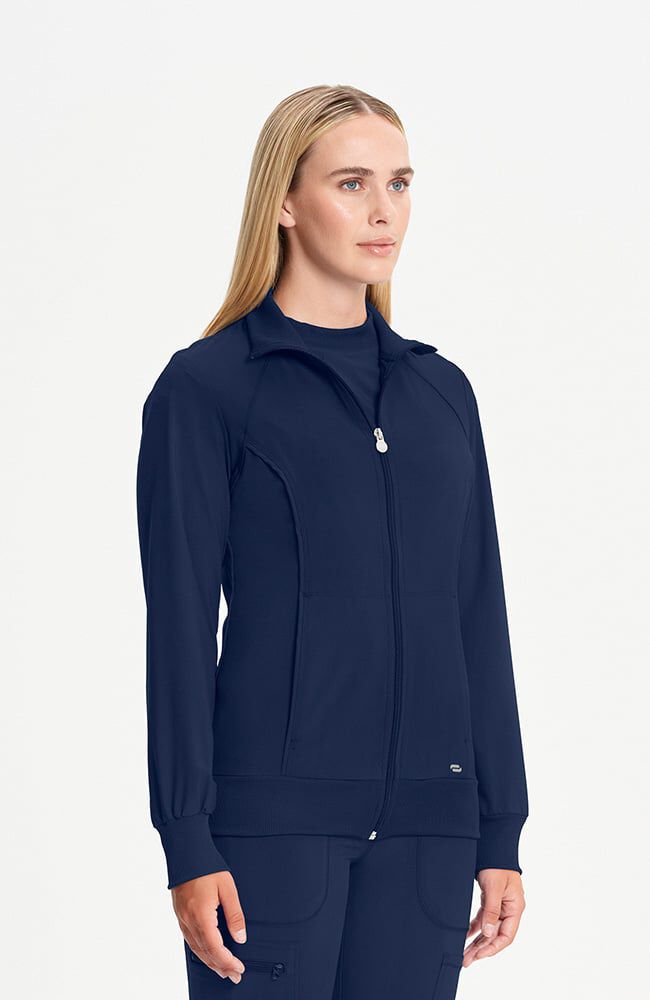 Infinity Women's Zip Front Warm Up Scrub Jacket