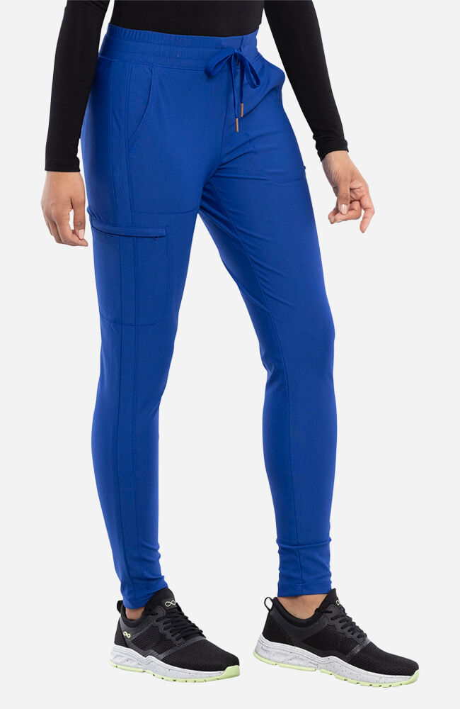 Cherokee Medical Women's Mid Rise Tapered Leg Drawstring Scrub Pant, Tall