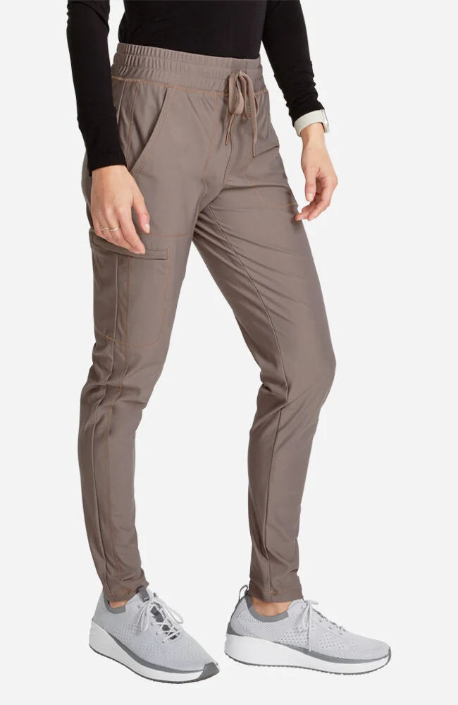 Cherokee Medical FORM Women's Mid Rise Tapered Leg Drawstring Scrub Pant - Petite