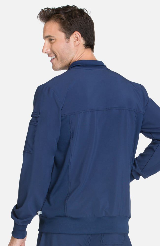Infinity Men's Zip Front Rib Panel Scrub Jacket