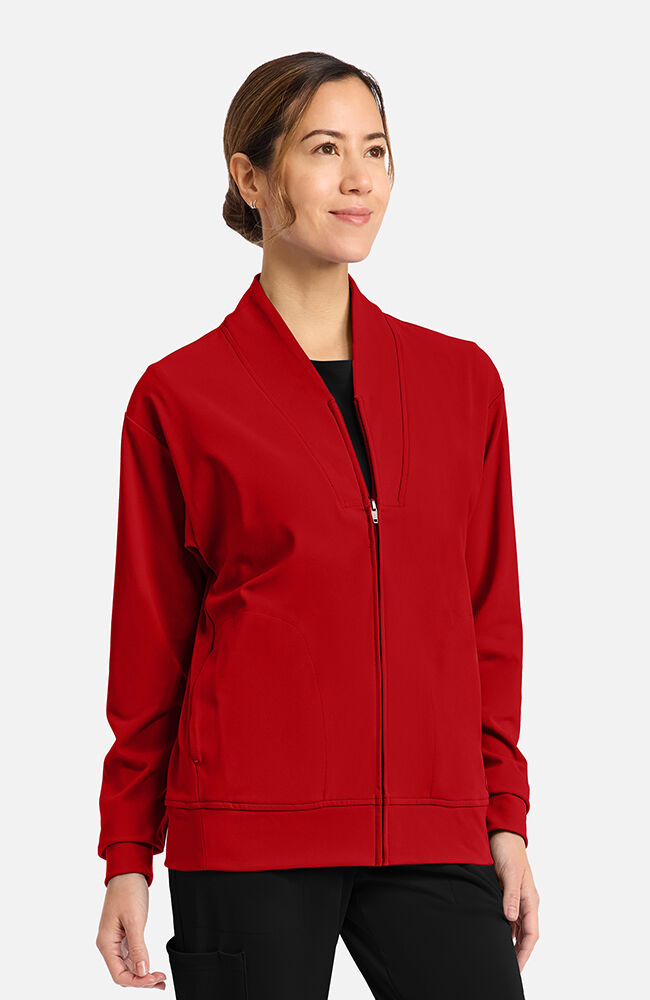 Cherokee Medical Achieve Women's 2-Pocket Shawl Collar Warm Up Scrub Jacket